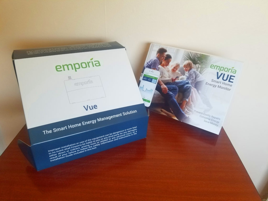 The Emporia Vue Energy Monitor Packaging.