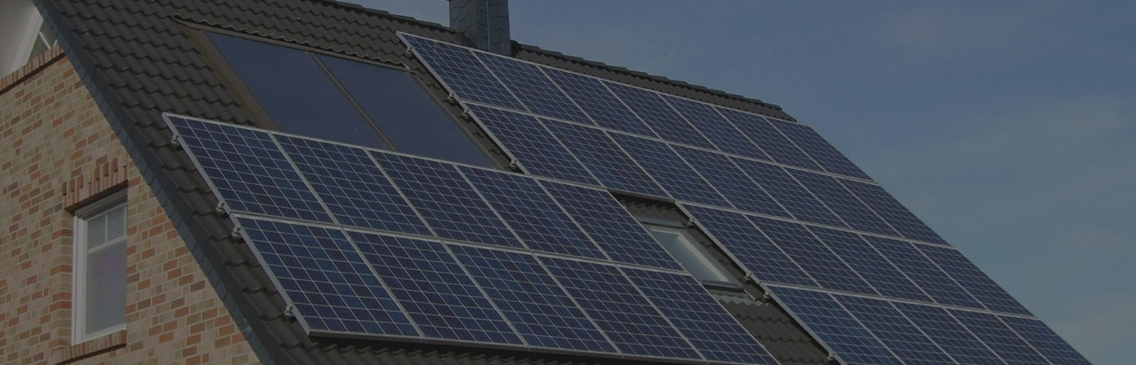PV Solar panels on the roof of a house